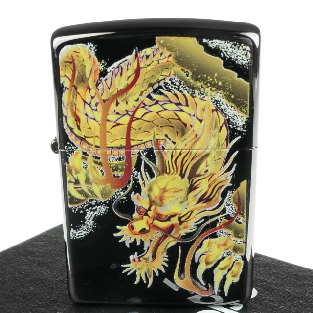 【Zippo】日系~Bright Art-和柄龍圖案彩印加工打火機