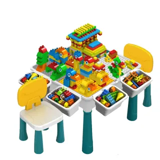 適用樂高 多功能積木玩具組（含桌椅）