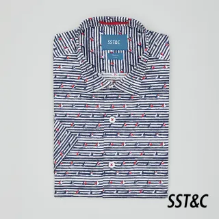 【SST&C 最後５折】帆船條紋印花經典款短袖襯衫0412104001