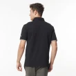 【JEEP】男裝 軍風設計短袖POLO衫(黑)