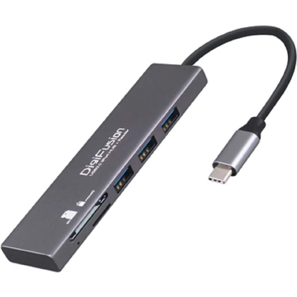 Type-C USB3.0 3埠HUB+SD/Micro SD讀卡機(24191)