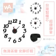 【iINDOORS 英倫家居】立體壁貼時鐘 黑色數字 3種創意變化(台灣製造 超靜音高品質機芯)