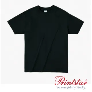 【日本 PRINTSTAR】純棉 4.0 OZ 輕柔T恤-男女同款(黑色)
