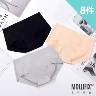 【Mollifix 瑪莉菲絲】好動不卡卡運動無痕內褲(超值8件組)