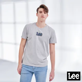 【Lee】立體小Logo 男短袖T恤-舒適灰
