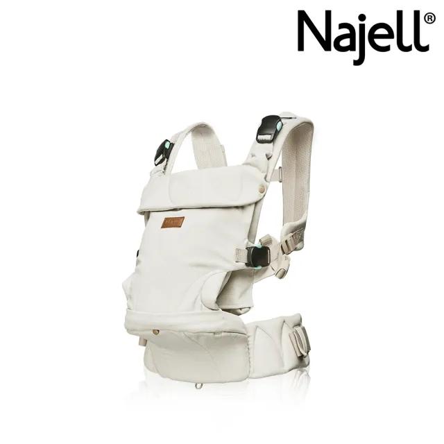 【Najell】嬰兒揹帶Original V2+有機棉口水墊(多款可選 秒吸磁扣 護脊減壓透氣)