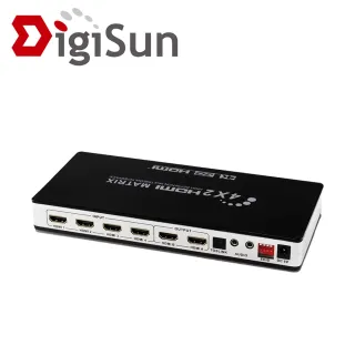 【DigiSun 得揚】AH242Z 4K HDMI四入二出矩陣切換器+音訊擷取器