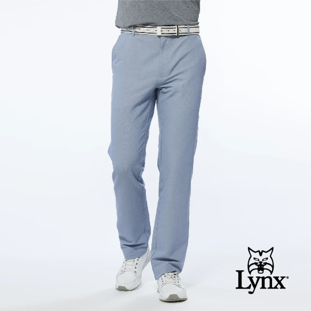 Lynx Golf 男款日本進口布料素面造型麂皮夾標不對稱拉