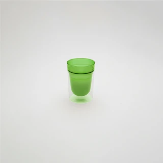 白毫雙層玻璃杯(綠 210ml)