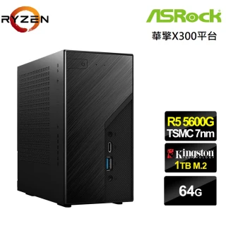 Ryzen5六核{機甲冥王} 迷你電腦(R5-5600G/64G/1TB M.2 PCIe SSD)