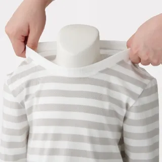 【MUJI 無印良品】幼兒有機棉天竺橫紋長袖T恤(共6色)