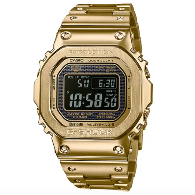 CASIO 卡西歐】G-SHOCK 全金屬太陽能智慧藍牙電波錶-金色(GMW-B5000GD