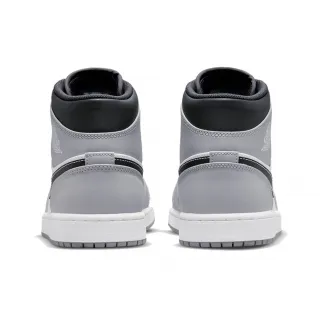 【NIKE 耐吉】Air Jordan 1 Mid Smoke Grey 煙灰 白線 男女款 休閒鞋 554724-078