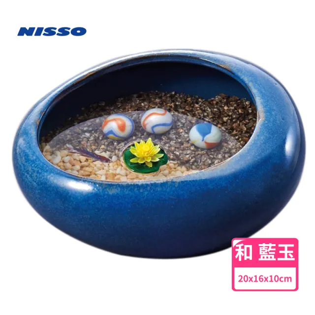 Nisso 尼索 Table Aqua和藍玉稻田魚將金魚缽 桌上型魚缸擺飾 Momo購物網