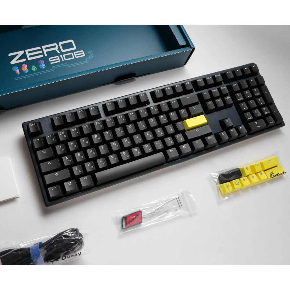 Zero 9108夜魅 機械式電競鍵盤(非背光/PBT二色成形/靜音紅軸/100%)