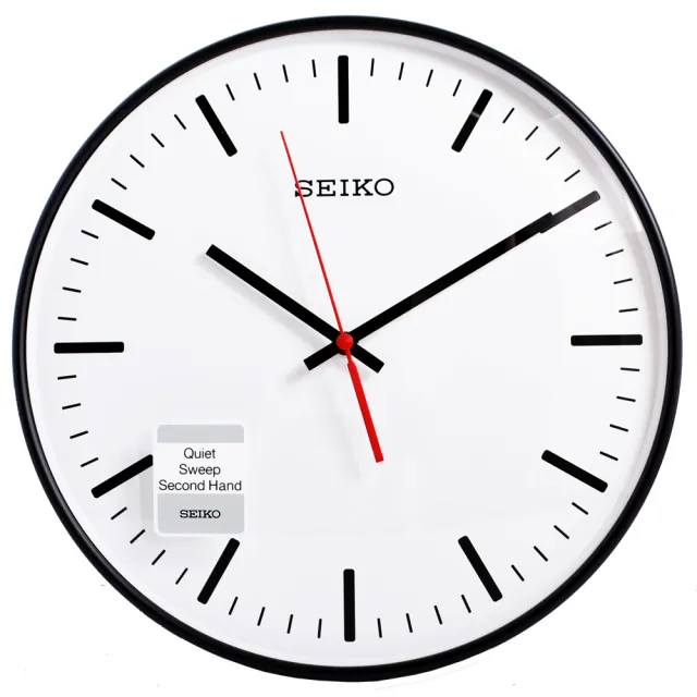 【SEIKO 精工】極簡立體 滑動式秒針 靜音 時鐘 掛鐘(QXA701K)