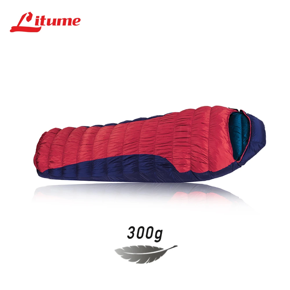 【Litume】C2008 300g填充JIS90%羽絨彈性伸縮睡袋(輕量彈性伸縮提供更好包覆保暖度)