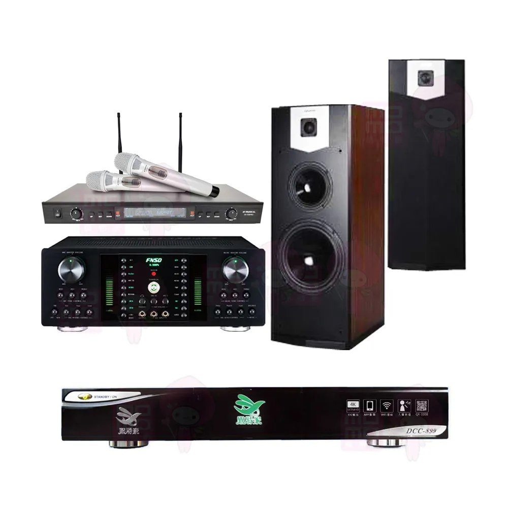 【點將家】點歌機4TB+擴大機+無線麥克風+喇叭(DCC-899+FNSD A-300N+AV MUSICAL SR-928PRO+SUGAR SK-500V)