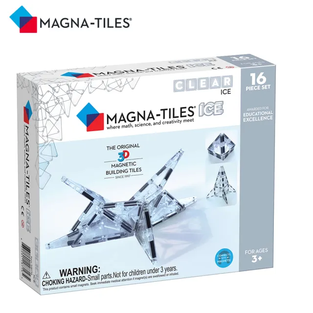 【Magna-Tiles】冰磚磁力積木16片(磁力片)
