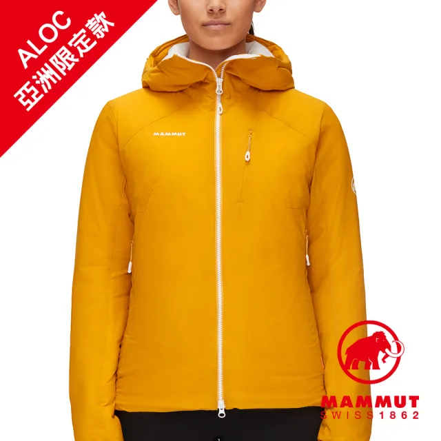 【Mammut 長毛象】Rime IN Flex Hooded Jacket AF Women 化纖外套 金黃/白 女款 #1013-02120