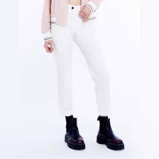 【U.S. POLO ASSN.】女款休閒直筒褲 - 純白色(休閒穿搭)