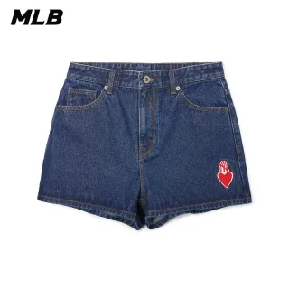 【MLB】牛仔丹寧短褲 Heart系列 紐約洋基隊(3FDPH5023-50BLS)