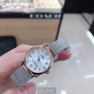 【COACH】COACH蔻馳女錶型號CH00066(白色錶面玫瑰金錶殼銀色米蘭錶帶款)