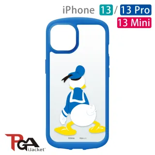 【iJacket】iPhone 13/13 Pro/13 Mini 迪士尼軍規9H玻璃手機殼(唐老鴨)