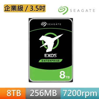 【SEAGATE 希捷】企業級 EXOS 8TB 3.5吋 7200轉 SATAⅢ 企業級硬碟(ST8000NM000A)
