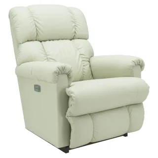 【HOLA】La-Z-Boy 單人半牛皮沙發/電動靠牆式休閒椅16P512-米白色(16P512-米白色)