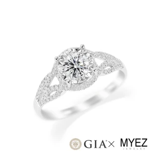 【MYEZ】GIA 50分F color天然真鑽18K金鑽戒女戒婚戒 飛揚