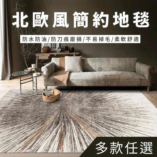 【壁琪】北歐風簡約時尚地毯(防刀痕磨損柔軟舒適