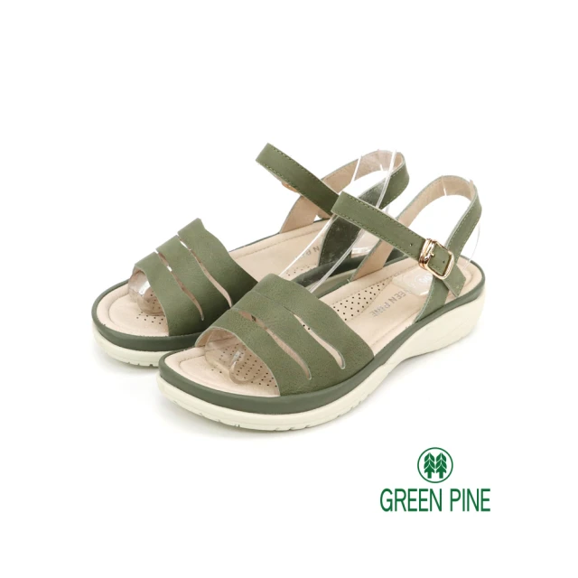 【GREEN PINE】夏季戀日涼鞋(綠色 00322119)