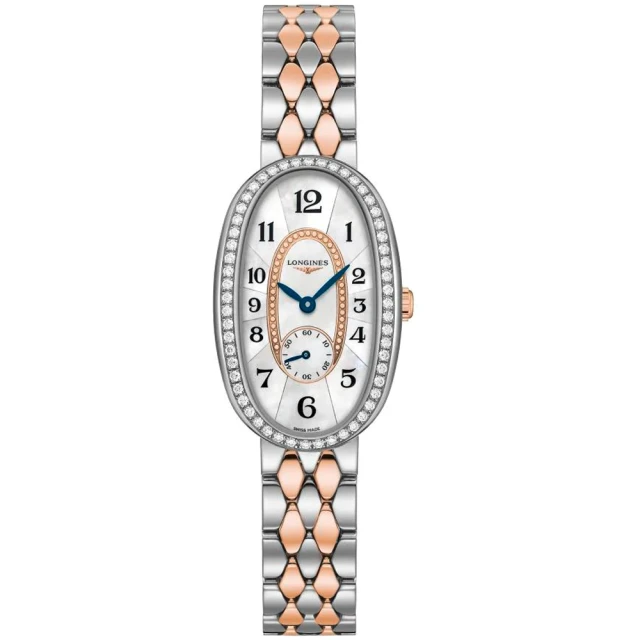 【LONGINES 浪琴 官方授權】圓舞曲系列 18K玫瑰金 典雅真鑽腕錶 / 29*34mm(L2.306.5.88.7)