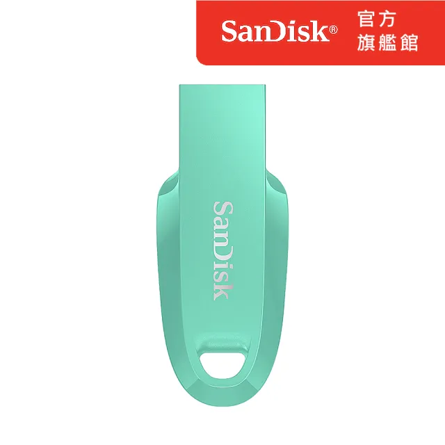 【SanDisk 晟碟】CZ550 128G Ultra Curve USB3.2 隨身碟 青蘋果綠(公司貨)