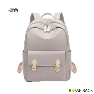 【Rosse Bags】時尚商務牛津布大容量雙肩後背包(現+預  粉色 / 灰色 / 黑色)