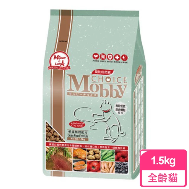 Mobby 莫比 無穀配方貓糧 6.5kg 鹿肉鮭魚/鵪鶉鴨