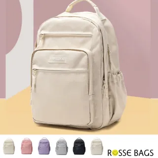 【Rosse Bags】日本糖果色系防潑水雙肩後背包(現+預  黑 / 粉 / 紫 / 灰 / 卡其)