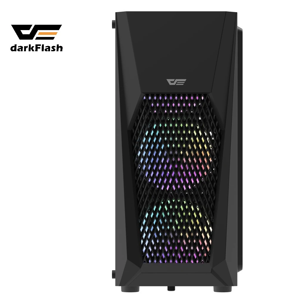 【darkFlash】DK150 黑色 ATX 電腦機殼(含炫彩固光風扇*3)