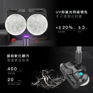 【HERAN 禾聯】LED燈顯智能灰塵感應吸塵器濕拖地刷超值組(HVC-35SC010)