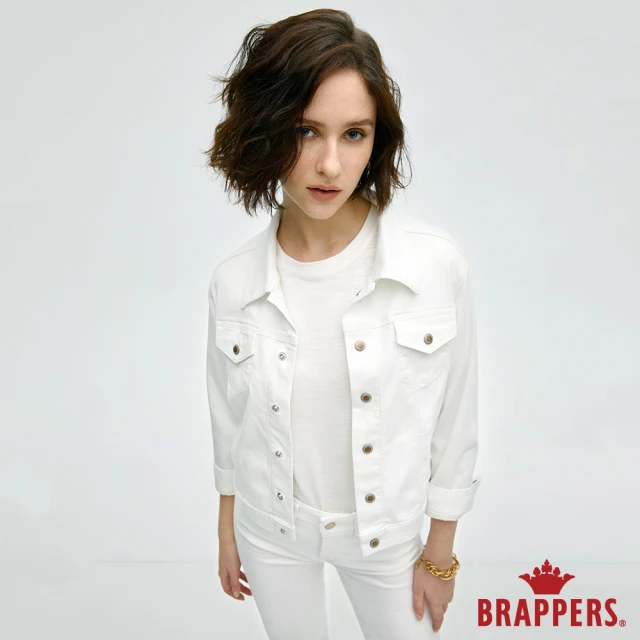 BRAPPERS 女款 冰膚美丹寧系列-冰膚美落肩短版牛仔外