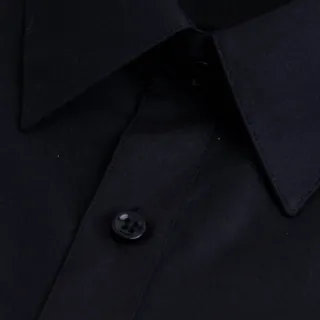 【CHINJUN】抗皺襯衫-長袖、素色黑、編號：8017(男性 商務 襯衫 好穿 舒適)