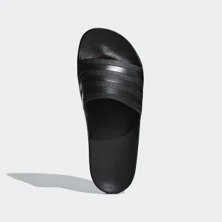 【adidas 愛迪達】運動鞋 拖鞋 休閒鞋 男拖鞋 女拖鞋 黑 ADILETTE AQUA(F35550)