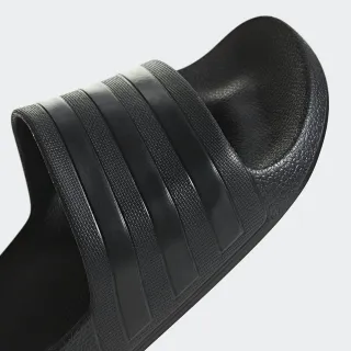 【adidas 愛迪達】運動鞋 拖鞋 休閒鞋 男拖鞋 女拖鞋 黑 ADILETTE AQUA(F35550)