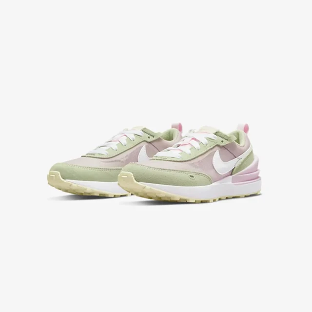 【NIKE 耐吉】休閒鞋 運動鞋 NIKE WAFFLE ONE 男鞋 女鞋 大童 綠粉(DC0480602)