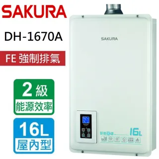 【SAKURA 櫻花】全省安裝 16L 智能恆溫熱水器(DH1670A)