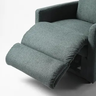 【HOLA】La-Z-Boy 單人抗污布沙發/搖椅式休閒椅/無段式躺椅10T705-森林綠(10T705-森林綠)