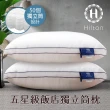 【Hilton 希爾頓】五星級純棉滾邊立體銀離子抑菌獨立筒枕/兩色任選/買一送一(枕頭/透氣枕)