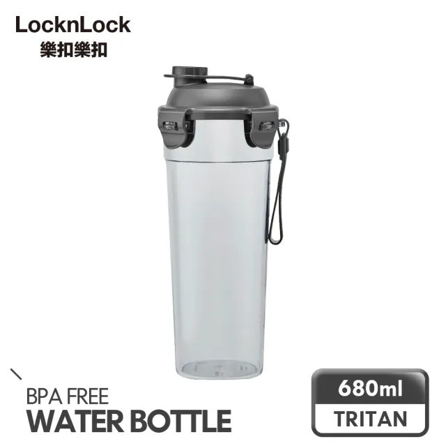 【LocknLock 樂扣樂扣】Tritan珍奶杯680ml(買一送一/二色任選/直飲/附提帶)