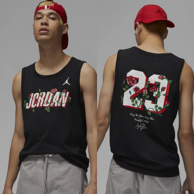 【NIKE 耐吉】運動背心 喬丹 AS M J BRAND SORRY TANK 男款 黑色(DR1417010)